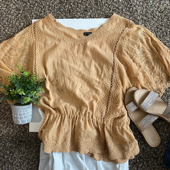 Coco + Carmen Tops - Coco + Carmen beautiful embroidered shirt.